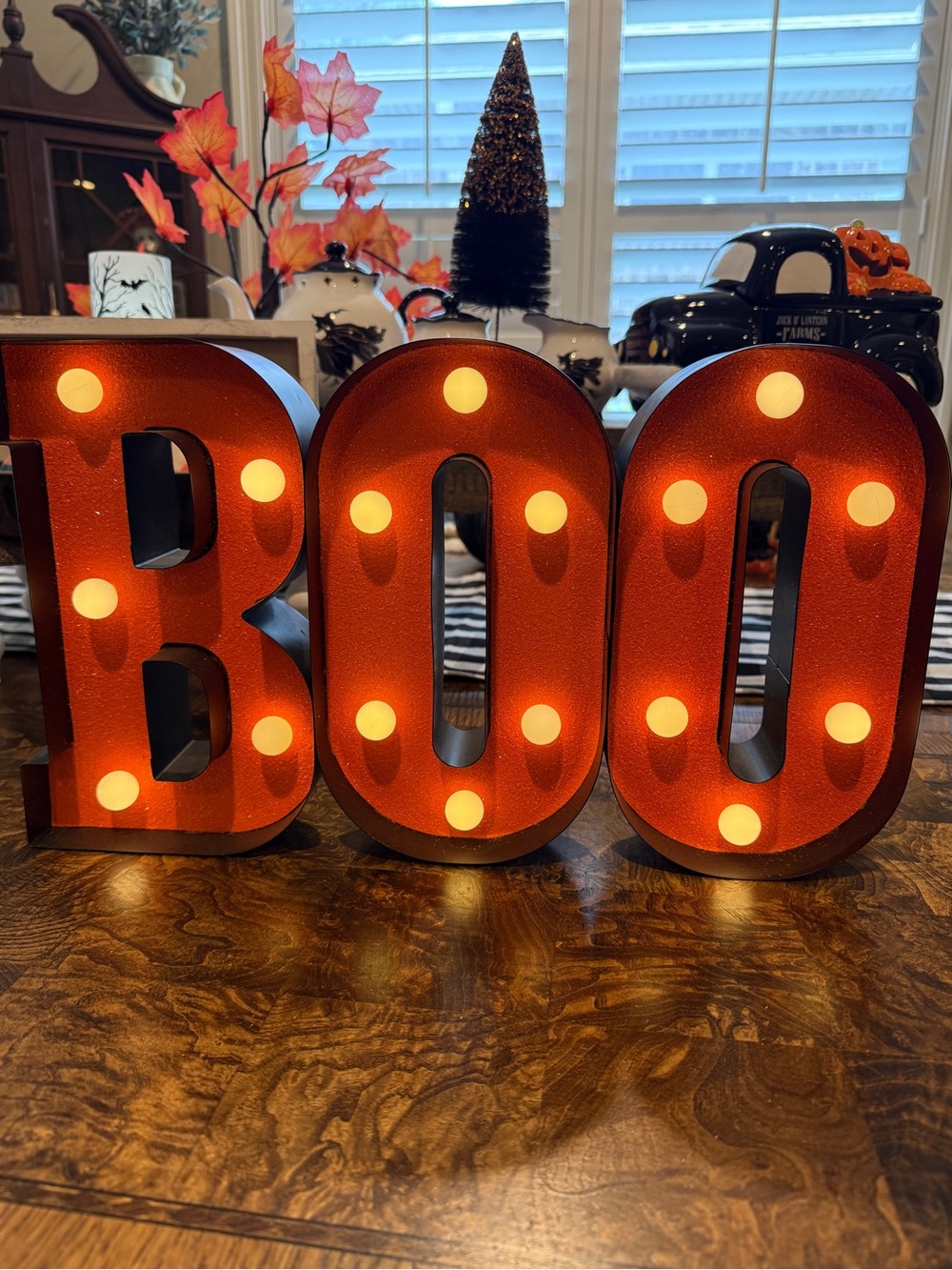 T.J.Maxx Orange 'BOO' LED Marquee Holiday Sign